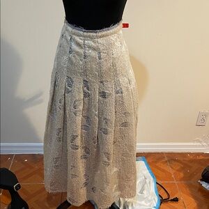 Zara Elegant Cream A-Line Skirt